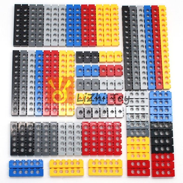 technical-building-blocks-parts-bulk-moc-thick-bricks-6-color-combination-accessories-studded-long-beams-robot-children-toys