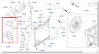 แผ่นพลาสติกข้างหม้อน้ำซ้าย NISSAN MARCH K13,M/C,from 3/13  (เป็นอะไหล่แท้ Nissan) รหัส A359