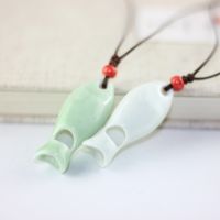 Personalized Fish shaped Ceramic Necklace For Women Whistle Pendant Lovers Necklace Couples Gift Jewelry 1PC