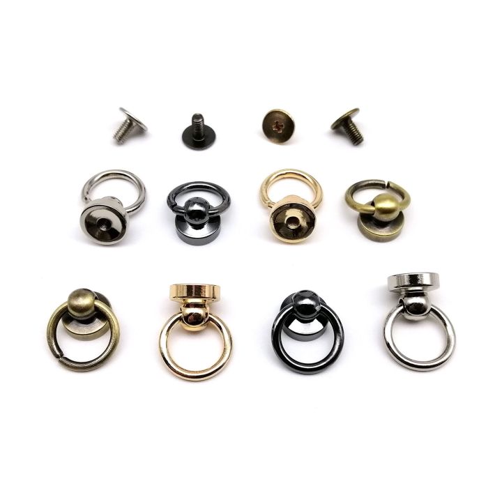 10pc-high-quality-solid-brass-ball-nail-screwback-chicago-screw-back-rivet-stud-spot-with-o-ring-for-leather-bag-belt-phone-case