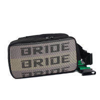 JDM Style Fanny Pack Car Fabric Canvas Waist Bag Racing Bags Outdoor Travel Seat Harness Safety Strap wEmbroidery Logo