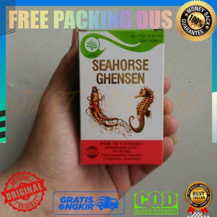 Jamu Ginjal Seahorse Ghenshen isi 100 Caplet Kidney kuda laut ginseng