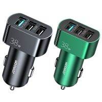 JOYROOM C-A19 หัวชาร์จในรถยนต์ 38W 3 พอร์ต USB ชาร์จอย่างรวดเร็ว อลูมิเนียมอัลลอยด์