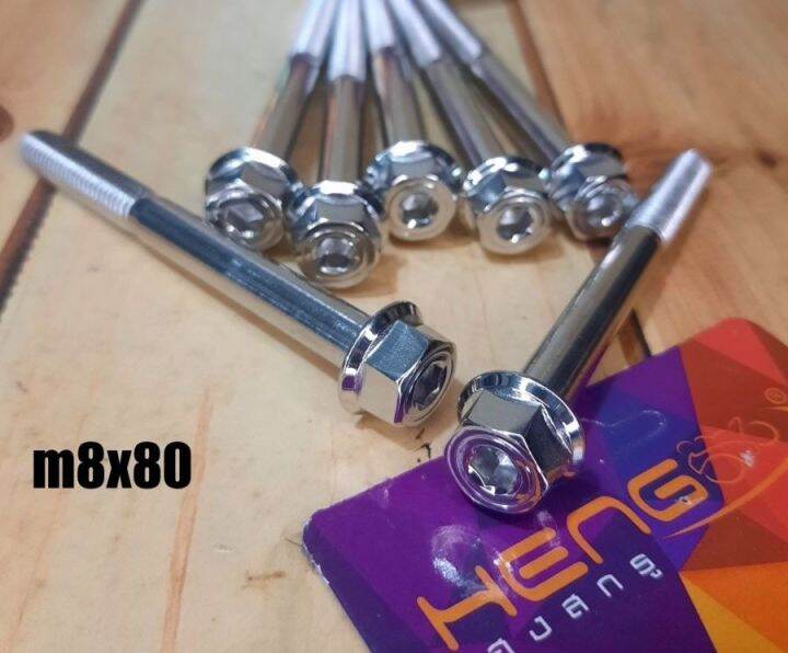 Baut Probolt M X Drat Model Kunci Hexagon Stainless Chrome