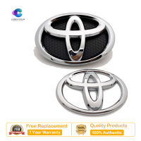 โลโก้รถ Toyota Yaris รุ่น08-12โลโก้ตาข่ายด้านหน้าพร้อมโลโก้ฐานด้านหน้าและโลโก้ท้ายรถด้านหลัง