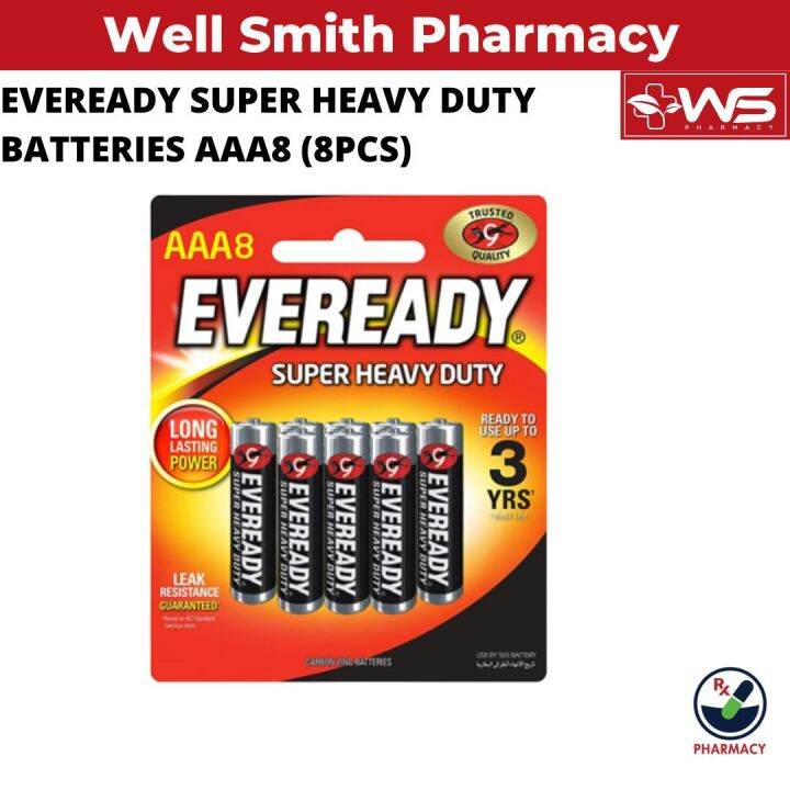 EVEREADY SUPER HEAVY DUTY BATTERIES AAA8 (8PCS) Lazada