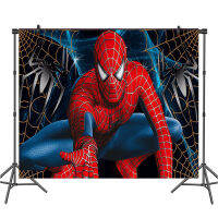 125*80เซนติเมตร Spidermans พรมอะนิเมะเด็กวันเกิดเด็กร้อยวันตกแต่งธีม3D แบนเนอร์ภาพการถ่ายภาพพื้นหลังผ้า