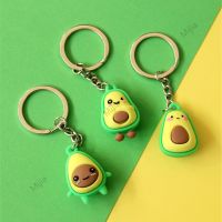 Cute Mini Avocado Doll Keychain Soft Rubber Fruit Bag Pendant DIY Children Backpack Accessories Gift Keyring for Keys Key Chains