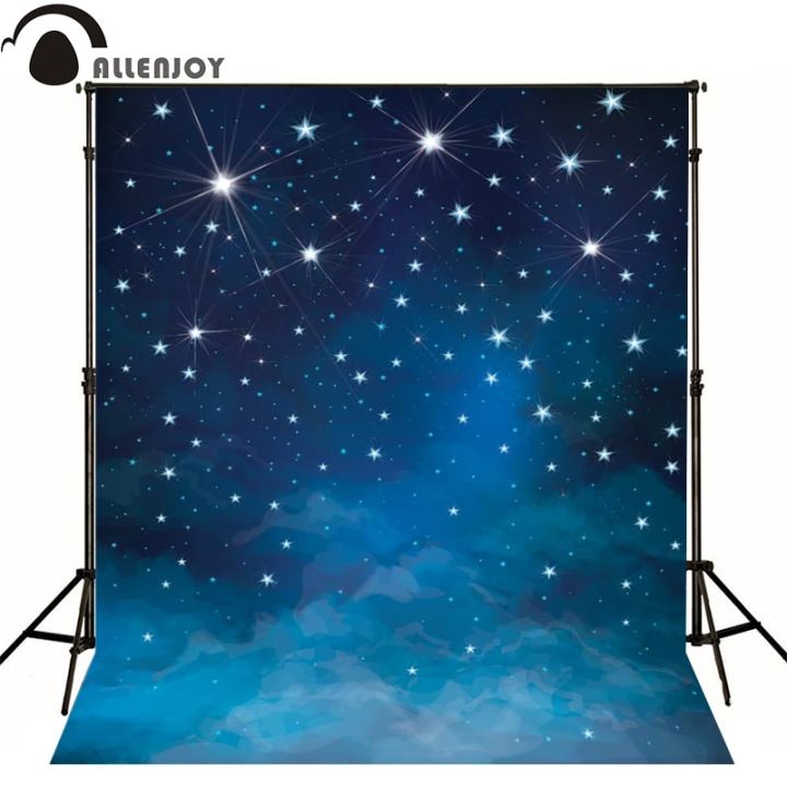worth-buy-allenjoy-ภาพถ่ายดาวส่องแสงพื้นที่สีฟ้าพื้นหลังการถ่ายภาพถ่ายภาพฉากหลังสำหรับขายผ้าลายแฟนตาซีไวนิลโฟโต้คอล