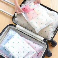 Cactus Animal Travel Transparent Clothes Storage Bags Zipper Lock Makeup Shoes Clothing Underwear Bags Portable Organizer Pouch