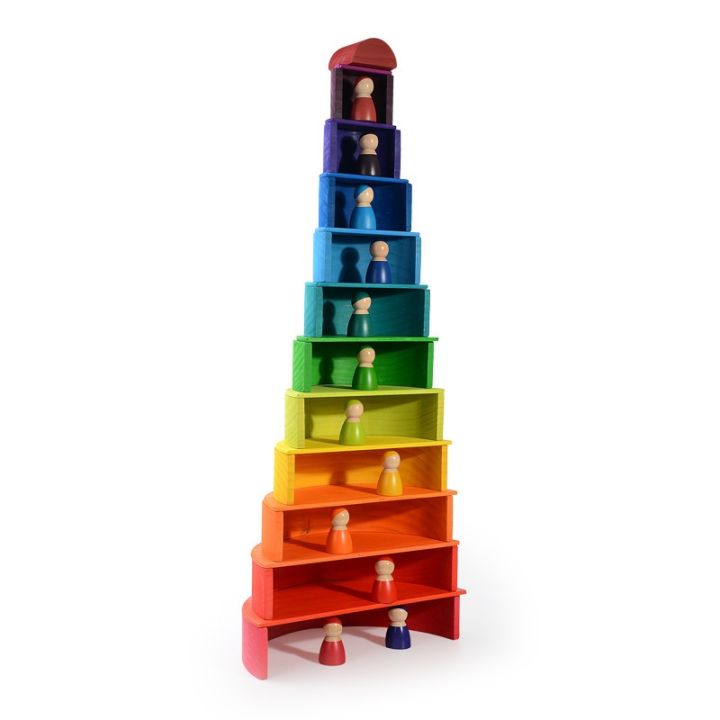 cod-childrens-solid-rainbow-building-blocks-12-color-arched-kindergarten-puzzle-early-education-stacking-3-10-years-old-toys