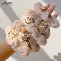 MIAOYA Fashion Jewelry Shop เชือกผมสีน้ำตาลอ่อนสำหรับสุภาพสตรีอุปกรณ์ผมหมีน่ารักสำหรับนักเรียนของขวัญวันเกิดที่สวยงาม