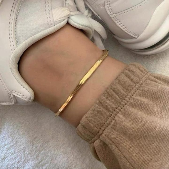 classic-cuban-snake-flat-chain-women-anklet-stainless-steel-summer-beach-gold-color-foot-bracelet-anklet-for-women-jewelry-gift