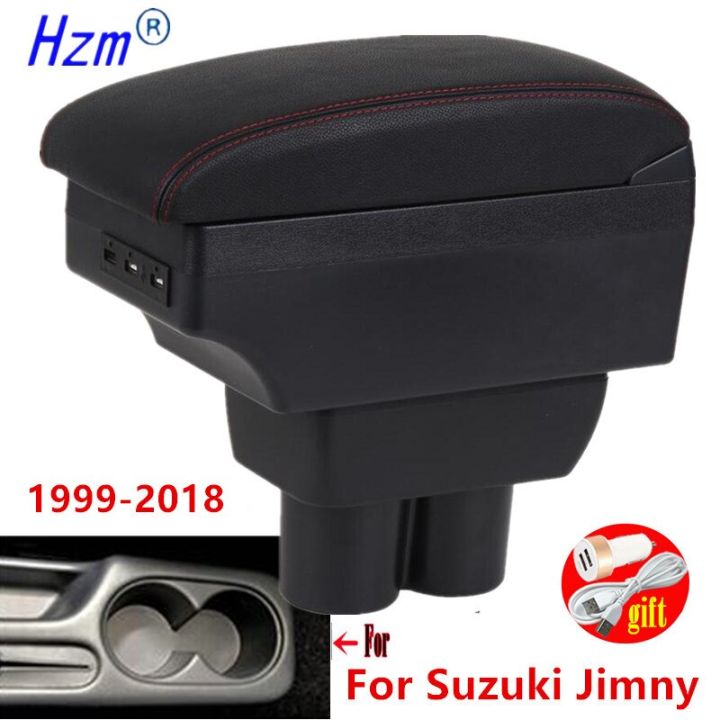 สำหรับ-suzuki-jimny-jb23-jb43ที่วางแขนสำหรับ-suzuki-jimny-ส่วนภายในส่วนการดัดพิเศษที่เท้าแขนในรถ-usb-led-1999-2018