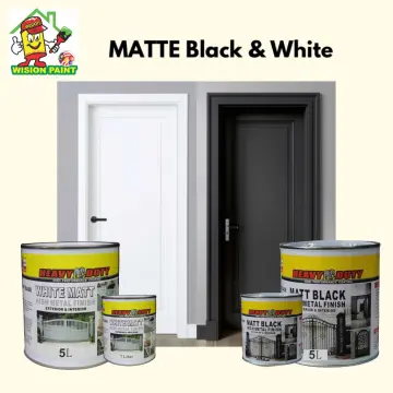 1LITRE ( BLACK MATTE ) MATT BLACK HEAVY DUTY / PAINT FOR WOOD AND