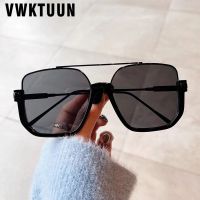 {Paopao glasses} VWKTUUN แว่นตากันแดดสไตล์เกาหลีผู้หญิง Twin Beam แว่นตากันแดดเลนส์สีสันสดใส Square Vintage แว่นตากรอบแว่นตากันแดด