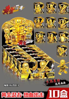 Compatible With Lego Phantom Ninja Blocks Gold Man Son Assembles Toy Boy Mecha Weapons Educational Assembling Gift 【AUG】
