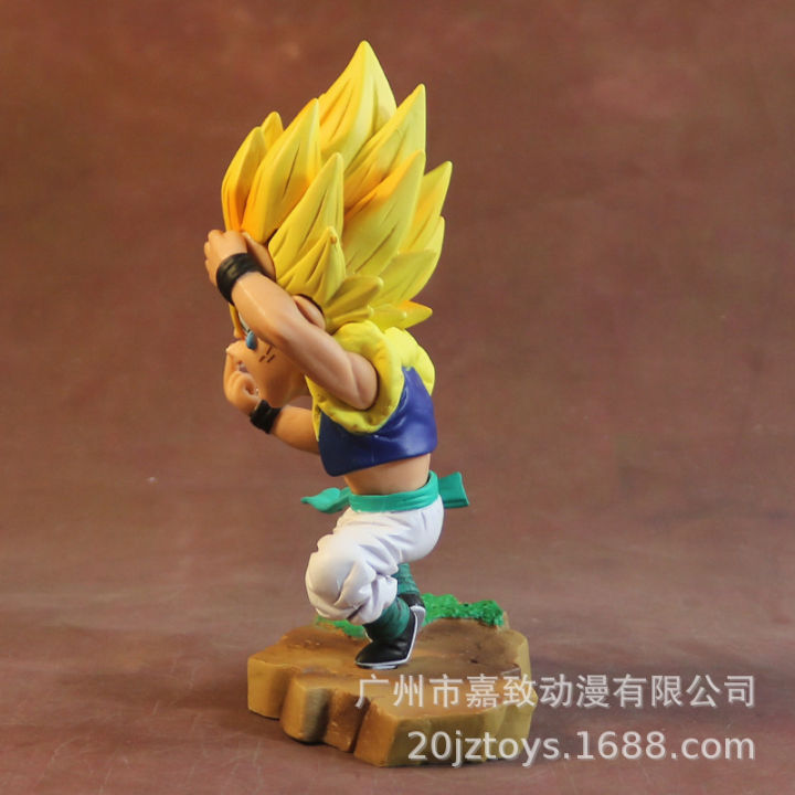 โมเดลดราก้อนบอล-ฟิกเกอร์-โกเท็น-ดราก้อนบอล-model-dragon-ball-figure-gotenks-ผมทอง-14-16-5cm-1-ของสะสม-ของเล่น-ของเล่นถูกๆ-ของเล่นเด็ก