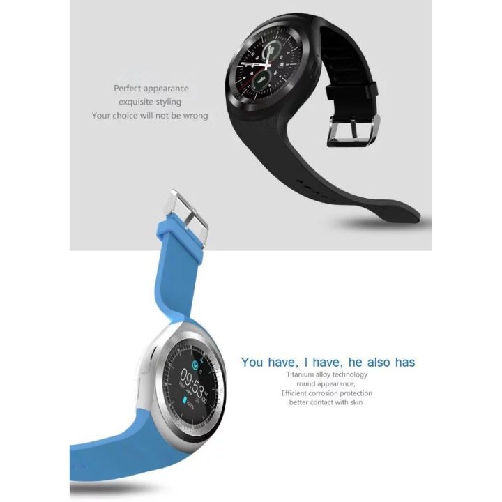 นาฬิกาโทรศัพท์-smart-watch-y1-รองรับภาษาไทย-อังกฤษ-ฯลฯ-แถมฟรีฟิมล์กันรอย