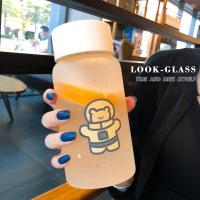 500Ml Astronaut Plastic Water Bottle BPA Free Creative Frosted Water Bottle With Portable Rope Cute Carton Shaker Travel Tea Cup