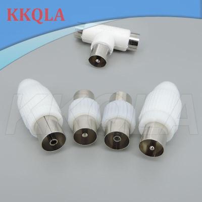 QKKQLA 1pcs TV Plug Jack For Antennas Male And Female TV RF Coaxial Male Plugs Adapter Right Angle Antennas Connectors