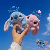 จี้ตุ๊กตาหุ้มขวดนางฟ้าสติทช์12Cm,พวงกุญแจอะนิเมะ Lilo &amp; Stitch Plushies Kado Ulang Tahun สำหรับเด็กผู้หญิงเด็กตุ๊กตาของเล่น