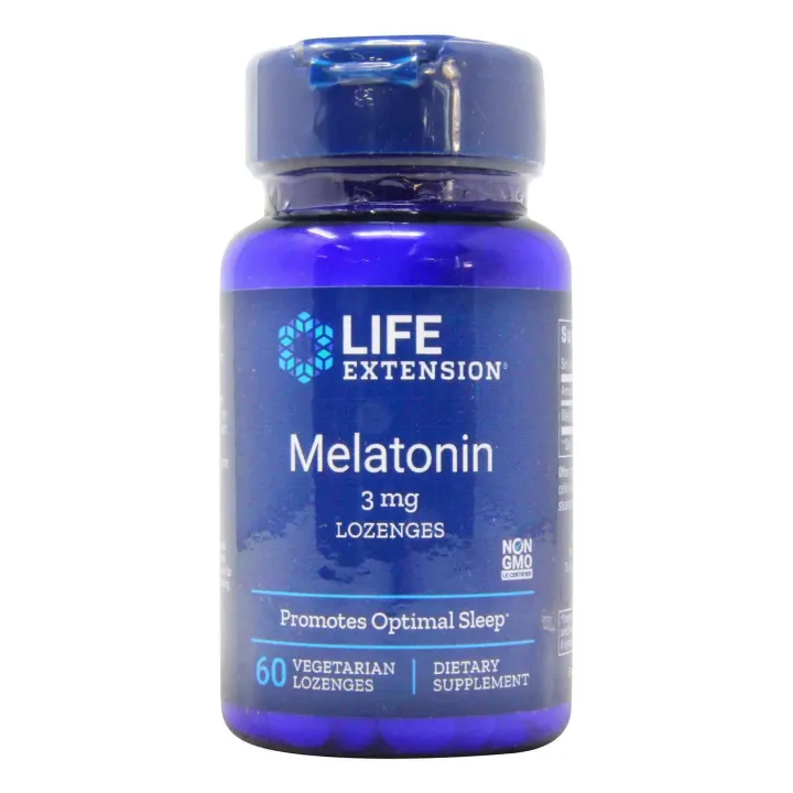 Life Extension, Melatonin, 3 Mg, 60 Vegetarian Lozenges 