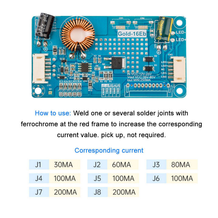 pcbfun-แผงควบคุมทีวี-led-ขนาด10-42นิ้ว-แผงแบล็คไลท์กระแสคงที่ทีวีจอแอลซีดีแผงควบคุมบอร์ดบูสเตอร์-dc-12-25v-เป็น-dc-35-85v