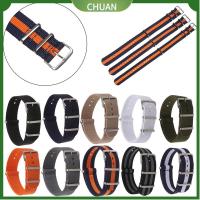 CHUAN 18 20 22 mm สากล ผู้หญิง ผู้ชาย ปรับได้ ทดแทน สายนาฬิกาแบบวนซ้ำ สายนาฬิกา สร้อยข้อมือทอไนลอน