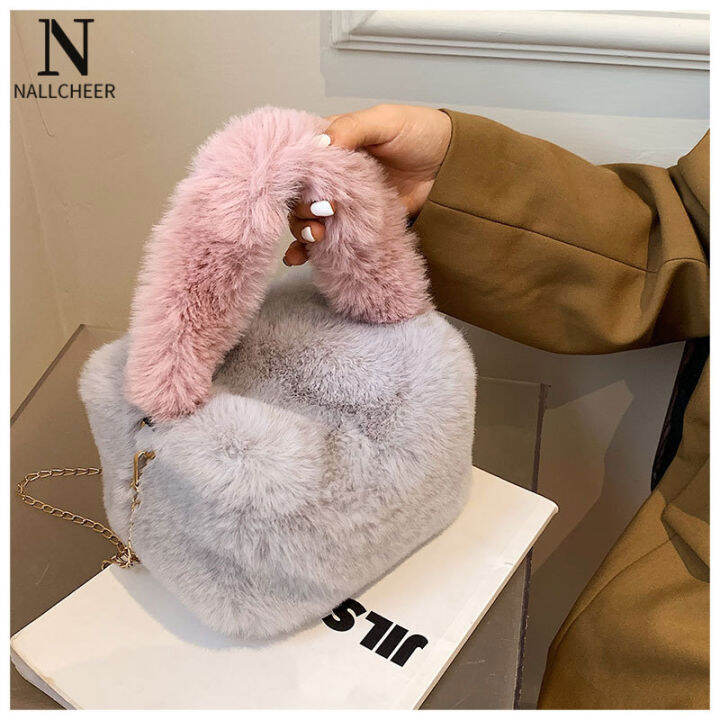 Fluffy discount chain bag