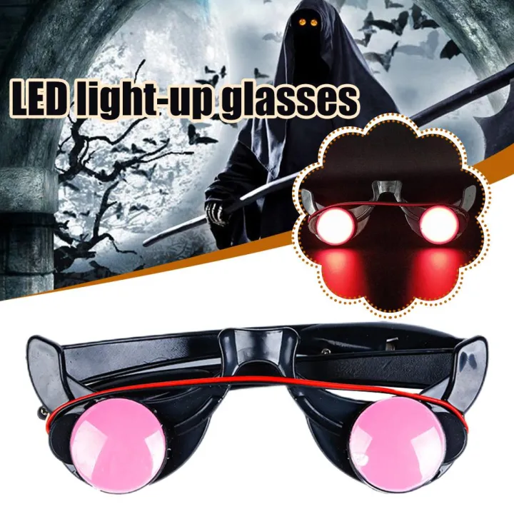 LED Luminous Glow Glasses Funny Red Eyes Kids Halloween Masquerade Cosplay  Anime Prop Glasses Accessories Carnival Party Clown Z6R0 | Lazada PH
