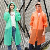 【CW】 Fashion Adults/Kids EVA Transparent Raincoat Portable Outdoor Travel Rainwear Waterproof Camping Hooded Ponchos Rain Cover