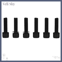 Veli Shy สลักเกลียวสแตนเลส6ชิ้นพร้อมแหวนรองสำหรับมือจับสเต็มจักรยานจักรยาน