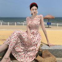 Wine is the new spring and summer afternoon French style restoring ancient ways smoke plait collar waist design of broken beautiful condole belt dress female cotton