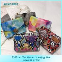 กระเป๋า ALEXIS ทันสมัย Dompet Koin มีสีสันกระเป๋าสะพายข้างกระเป๋าสี่เหลี่ยมกระเป๋าสะพายไหล่ลายงูกระเป๋าเอกสาร