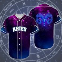 Aries Miraculous Galaxy Zodiac Baseball Tee Jersey Shirt All Over Printed s 4XL