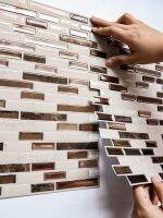 Vividtiles 30.5X30.5ซม. 3D Peel And Stick Mosaic Wall Tiles Self Adhesive Waterproof Heatproof วอลล์เปเปอร์ไวนิล-5แผ่น