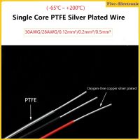 2/5เมตร สายไฟ PTFE แกนเดี่ยวความยาว ลวดชุบเงิน 30AWG 28AWG 0.12mm ² 0.2mm 0.5mm ² สายปลั๊ก OFC ความบริสุทธิ์สูงลำโพงระบบเสียงไฮไฟหูฟัง DIY