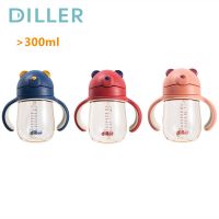 Diller 300ml Milk Bottle with Imported PPSU, Soft Silicone Straw, With Handle, Wide Neck, Prevent Choking, Leak Proof, Baby Bottle 8860