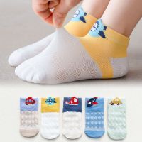 ✷ 5 Pairs / Lot Children 39;s Socks Spring Summer Mesh Thin Baby Boy Girl Socks Cartoon Combed Cotton Anti-pilling Kids Boat Socks