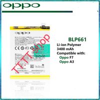 แบตเตอรี่ แท้ OPPO F7 A3 BLP661 3300mAh ร้าน TT.TT shop ส่งจาก กทม