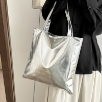 Casual Female Purses Stylish Handbags For Women Shopping Shoulder Bags Womens Large Handbags Shiny PU Leather Bags