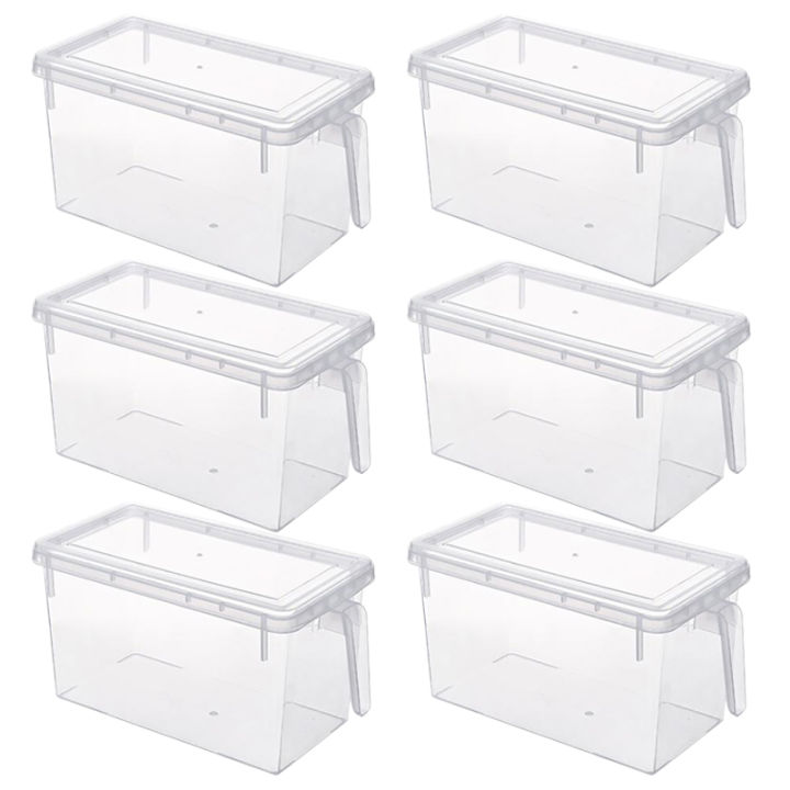 Big deal 6PCS Food Storage Containers Freezer Refrigerator Storage Box with  Handle Kitchen Food Containers Sealed Jar