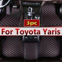 เสื่อปูพื้นรถยนต์รถยนต์ Toyota Yaris 2008 2009 2010 2011 2013 2012ที่กำหนดเองได้แผ่นแปะเท้ารถยนต์ฝาครอบพรมรถยนต์อุปกรณ์ตกแต่งภายใน