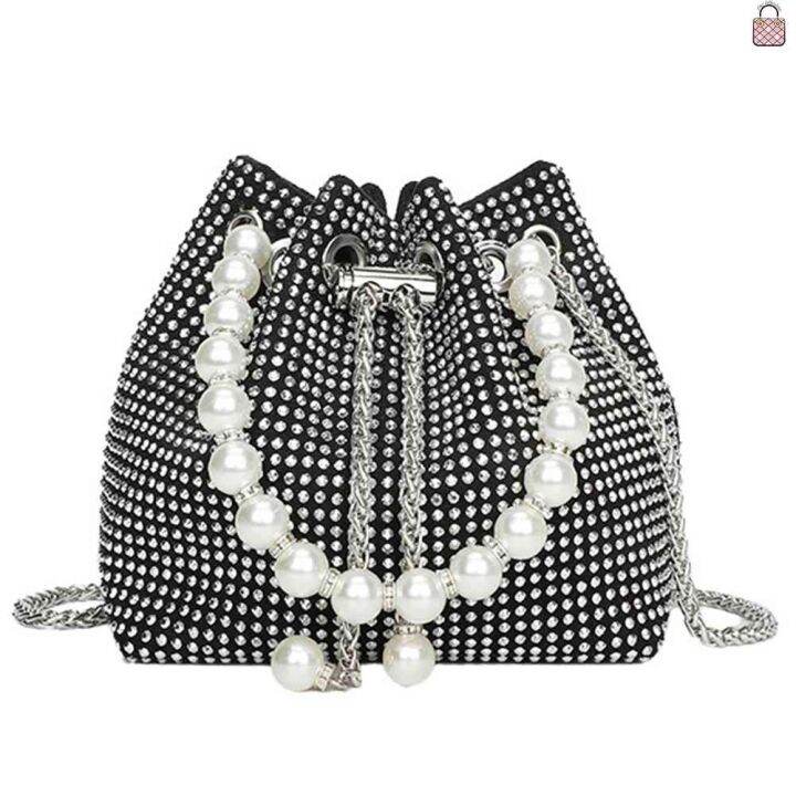 rhinestone-shoulder-bag-women-evening-clutch-pearl-drawstring-purse-handbag