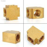 ✖✲ 4 Ways 3 Ways Brass Pipe fittings Equal Female Connector 1/8 1/4 3/8 BSP Thread For Grease System hydraulic system