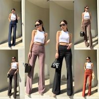 Nancy stripe high-waist pantขาม้าซิบข้างป้ายPromthong?