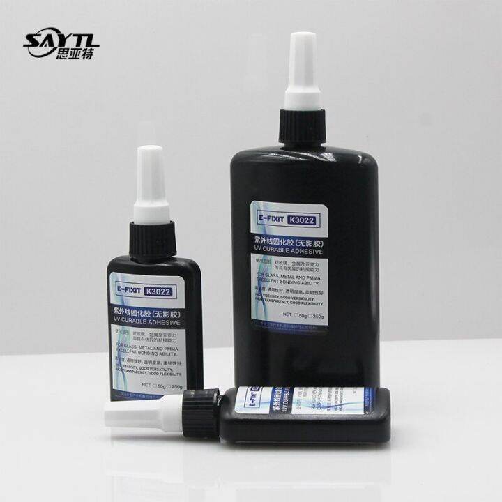 50ML/250ML UV Glue K3022 UV Curing Adhesive Transparent Crystal And