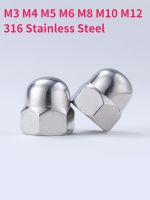 M3 M4 M5 M6 M8 M10 M12 316 Stainless Steel Cap Nuts Decorative Cover Semicircle Dome Nuts Nails Screws Fasteners