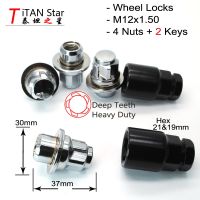 4Nuts 2Keys M12x1.5 1.5 MAG SEAT OEM FACTORY WHEEL RIMS WHEEL Locks ANTI SHEFT LUG NUT FOR Toyota Mitsubishi Lexus Corolla Rav4